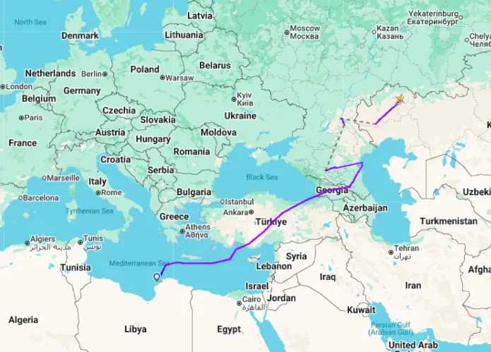 مسار شحن بين بيلاروسيا وبنغازي